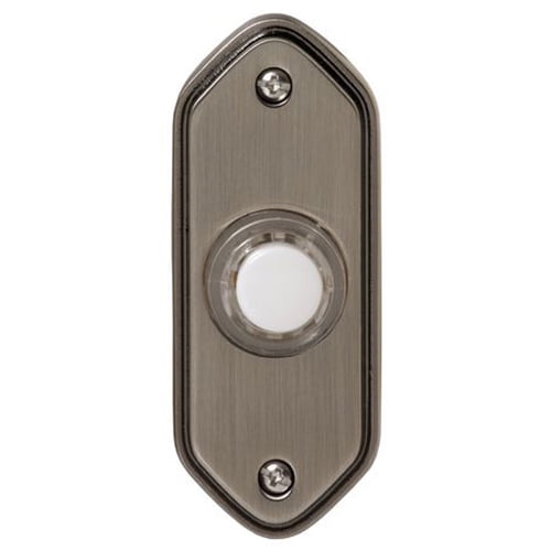 Wired Brand New!!! Door Bell Brushed Nickel lighted button Doorbell solidbrass 